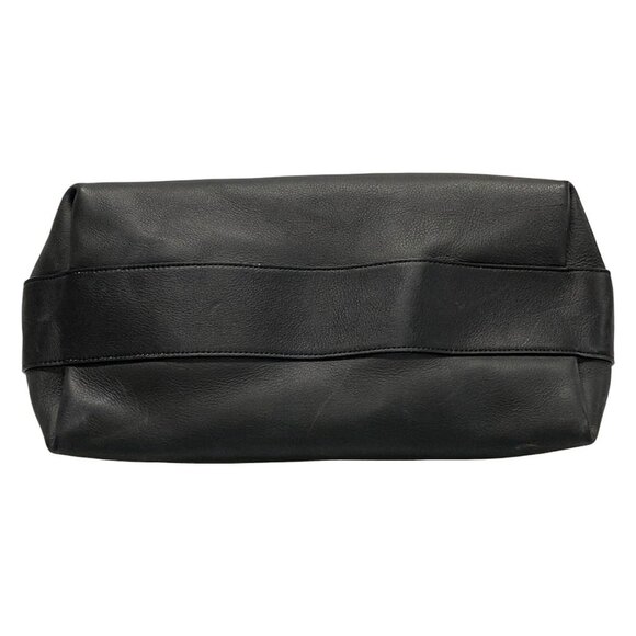 Auth Salvatore Ferragamo Gancini Black Leather Shoulder Bag - Picture 3 of 16